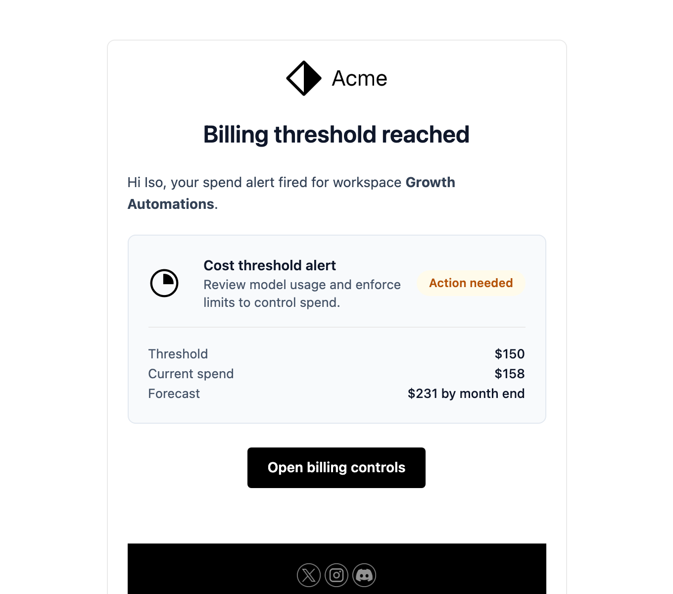 Billing Threshold
