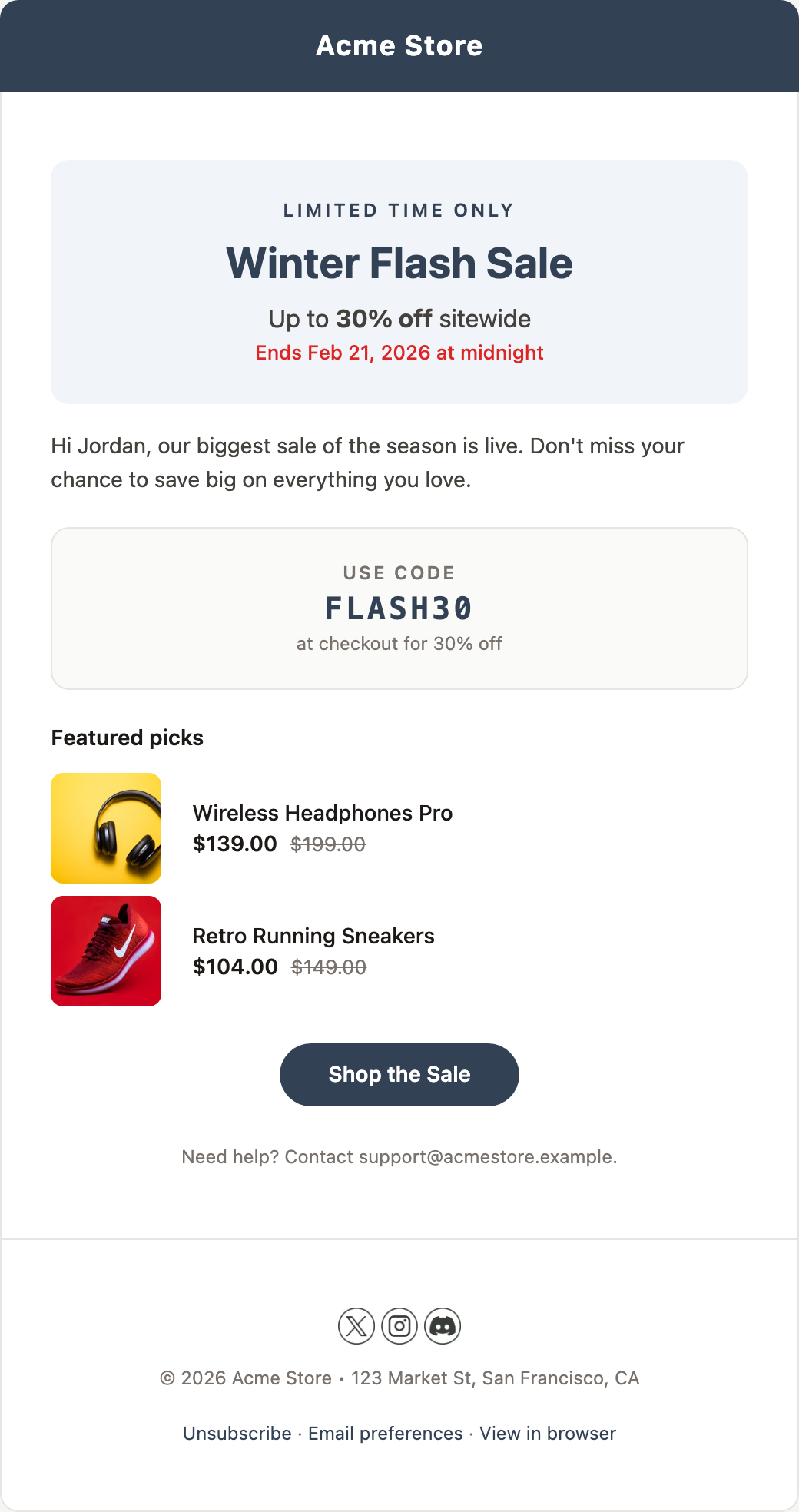 Flash Sale